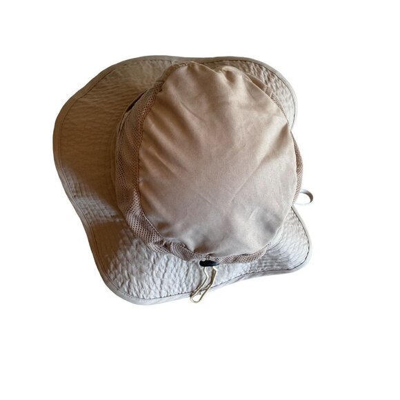 Unbranded Tan Microfiber Safari Boonie Vented Sun Hat Adjustable - Picture 3 of 6